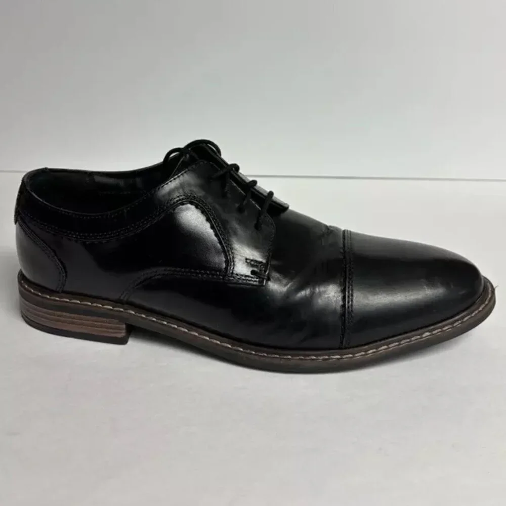 Nunn Bush Men’s Hayden Plain Toe Oxford Black, Size 10.5 M